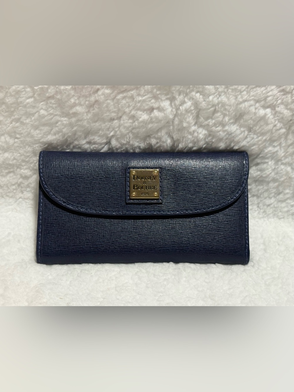 Dooney & Bourke Marine Blue Saffiano Leather Wallet